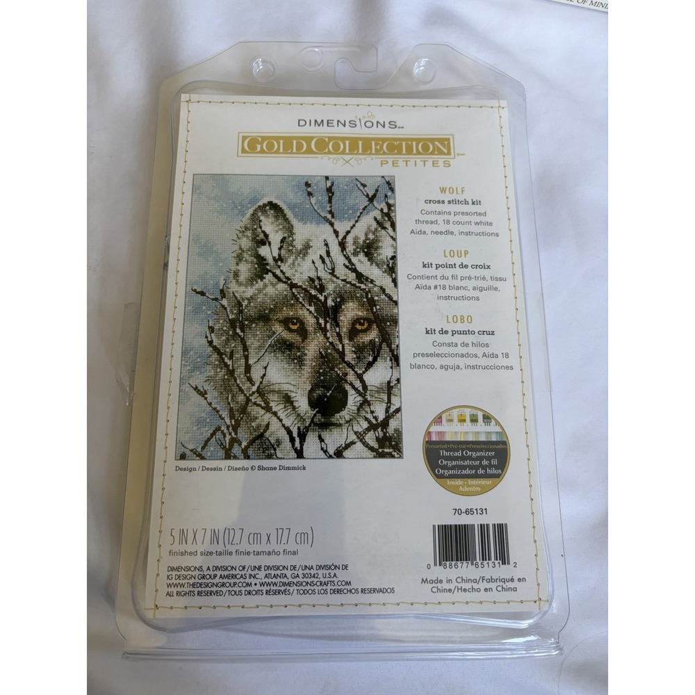 Dimensions Gold Petite Counted Cross Stitch Kit Wolf
